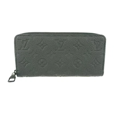 Pre-owned Louis Vuitton Black Leather Long Wallet (bi-fold) ()