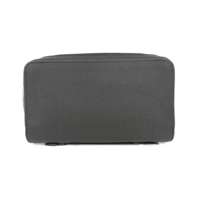 Pre-owned Louis Vuitton Black Leather Long Wallet (bi-fold) ()