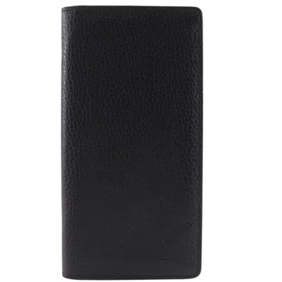 Pre-owned Louis Vuitton Black Leather Long Wallet (bi-fold) ()