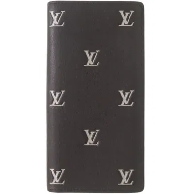 Pre-owned Louis Vuitton Black Leather Long Wallet (bi-fold) ()