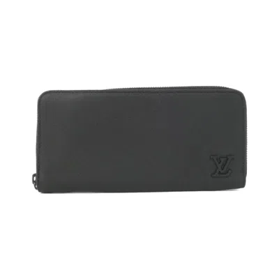 Pre-owned Louis Vuitton Black Leather Long Wallet (bi-fold) ()