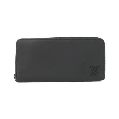 Pre-owned Louis Vuitton Black Leather Long Wallet (bi-fold) ()