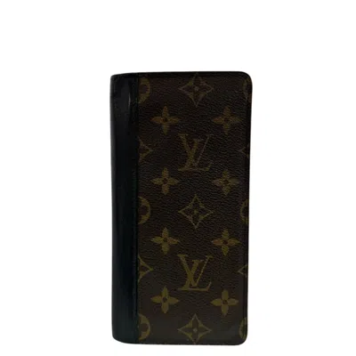 Pre-owned Louis Vuitton Black Leather Long Wallet (bi-fold) ()