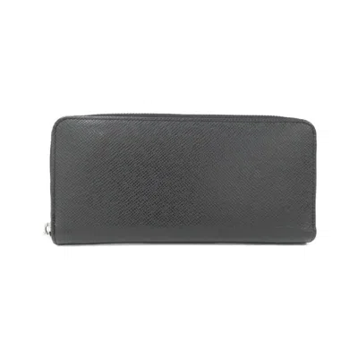 Pre-owned Louis Vuitton Black Leather Long Wallet (bi-fold) ()