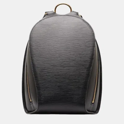Pre-owned Louis Vuitton Black Leather Mabillon Backpack