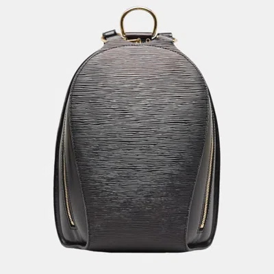 Pre-owned Louis Vuitton Black Leather Mabillon Backpack