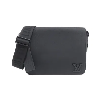 Pre-owned Louis Vuitton Black Leather Messenger Bag Shoulder Bag ()