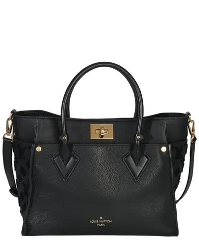 Louis Vuitton Black Leather Monogram Tufting On My Side Mm (authentic Pre-  Loved)