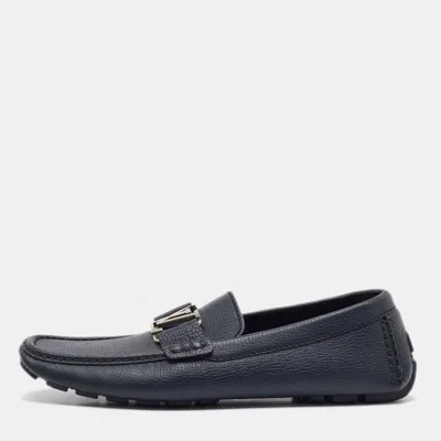 Pre-owned Louis Vuitton Black Leather Monte Carlo Loafers Size 41