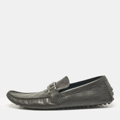 Pre-owned Louis Vuitton Black Leather Monte Carlo Loafers Size 42