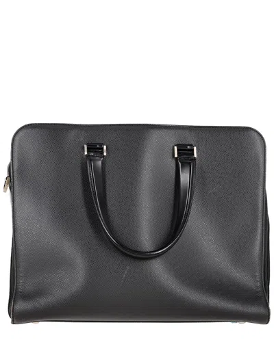 Pre-owned Louis Vuitton Black Leather Nevski Briefcase (authentic Pre-loved)