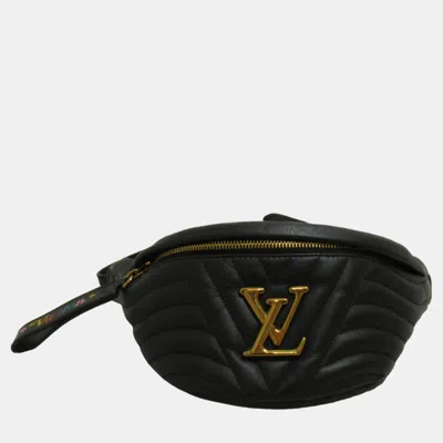 Pre-owned Louis Vuitton Black Leather New Wave Belt Bag