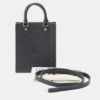 Pre-owned Louis Vuitton Black Leather Petite Sac Plat Tote Bag