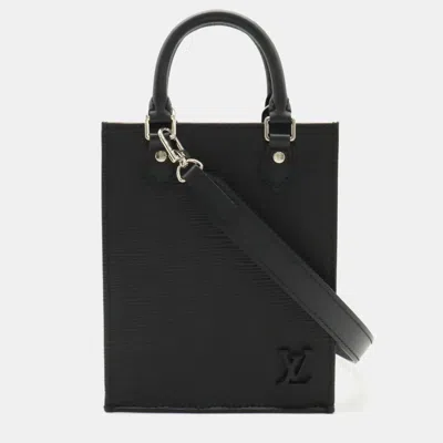 Pre-owned Louis Vuitton Black Leather Petite Sac Plat Tote Bag