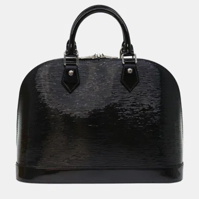 Pre-owned Louis Vuitton Black Leather Pm Alma Satchel