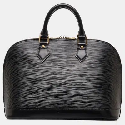 Pre-owned Louis Vuitton Black Leather Pm Alma Satchels