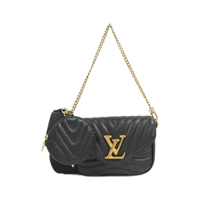 Pre-owned Louis Vuitton Black Leather Pochette Pouch Shoulder Bag ()