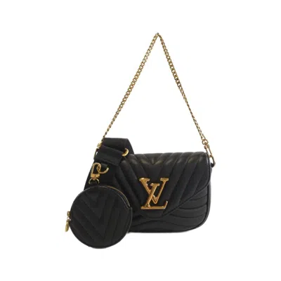 Pre-owned Louis Vuitton Black Leather Pochette Pouch Shoulder Bag ()