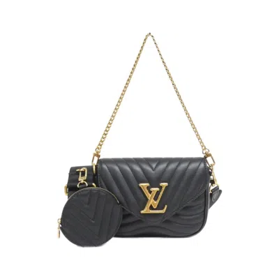 Pre-owned Louis Vuitton Black Leather Pochette Pouch Shoulder Bag ()