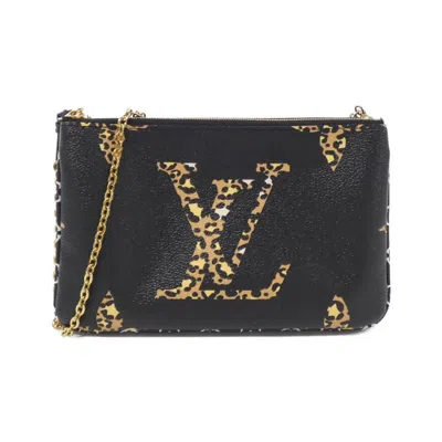 Pre-owned Louis Vuitton Black Leather Pochette Shoulder Bag ()
