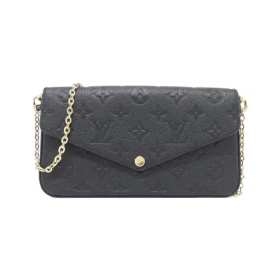 Pre-owned Louis Vuitton Black Leather Pochette Shoulder Bag ()