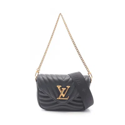Pre-owned Louis Vuitton Black Leather Pochette Shoulder Bag ()