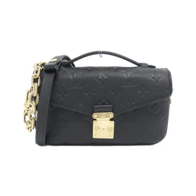 Pre-owned Louis Vuitton Black Leather Pochette Shoulder Bag ()