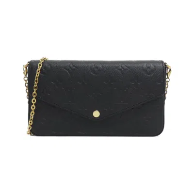 Pre-owned Louis Vuitton Black Leather Pochette Shoulder Bag ()