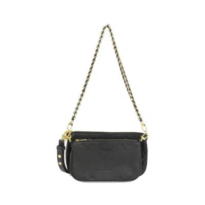 Pre-owned Louis Vuitton Black Leather Pochette Shoulder Bag ()