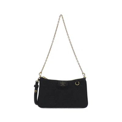 Pre-owned Louis Vuitton Black Leather Pouch Shoulder Bag ()