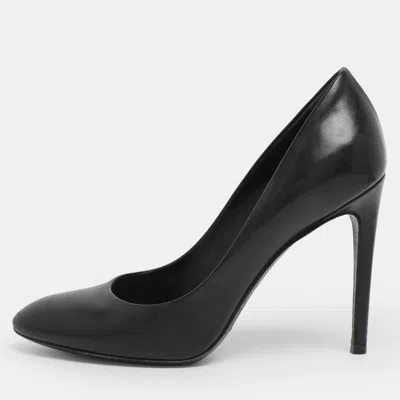 Pre-owned Louis Vuitton Black Leather Pumps Size 37.5