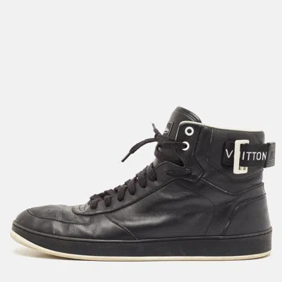 Pre-owned Louis Vuitton Black Leather Rivoli High Top Sneakers Size 43
