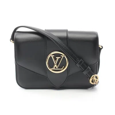 Pre-owned Louis Vuitton Black Leather Shoulder Bag ()