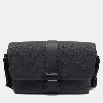 Pre-owned Louis Vuitton Black Leather Taurillon S-cape Messenger