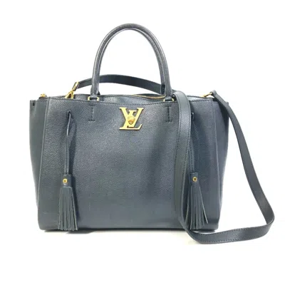 Pre-owned Louis Vuitton Black Leather Tote Bag ()