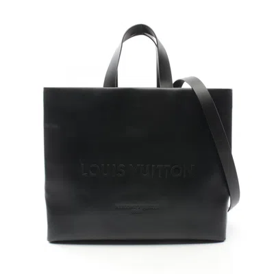 Pre-owned Louis Vuitton Black Leather Tote Bag ()