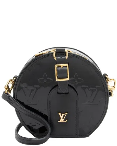 Pre-owned Louis Vuitton Black Leather, Vernis Leather Boite Chapeau Mini (authentic Pre-  Loved)
