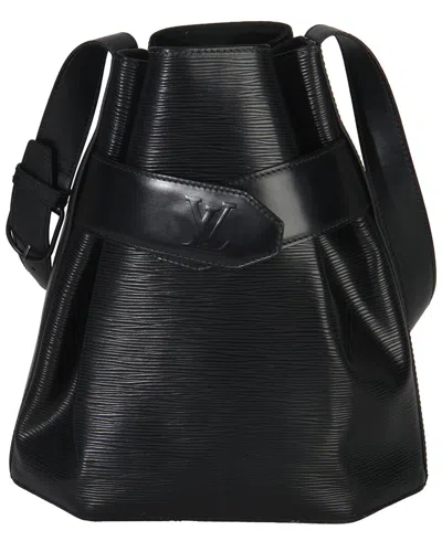 Pre-owned Louis Vuitton Black Leather Vintage Epi Sac D'epaule Pm (authentic Pre-loved)