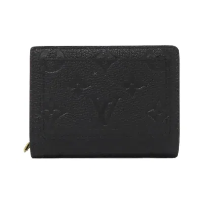 Pre-owned Louis Vuitton Black Leather Wallet (bi-fold) ()