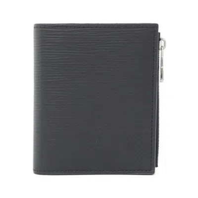 Pre-owned Louis Vuitton Black Leather Wallet (bi-fold) ()