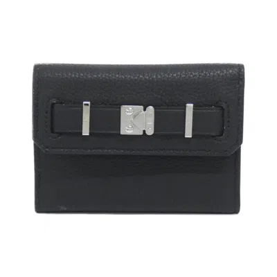 Pre-owned Louis Vuitton Black Leather Wallet (bi-fold) ()