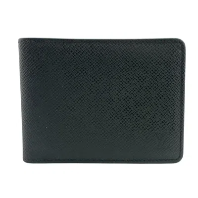 Pre-owned Louis Vuitton Black Leather Wallet (bi-fold) ()