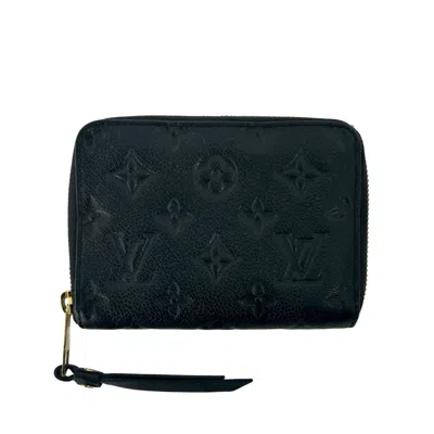 Pre-owned Louis Vuitton Black Leather Wallet (bi-fold) ()