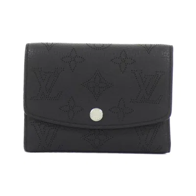 Pre-owned Louis Vuitton Black Leather Wallet (tri-fold) ()
