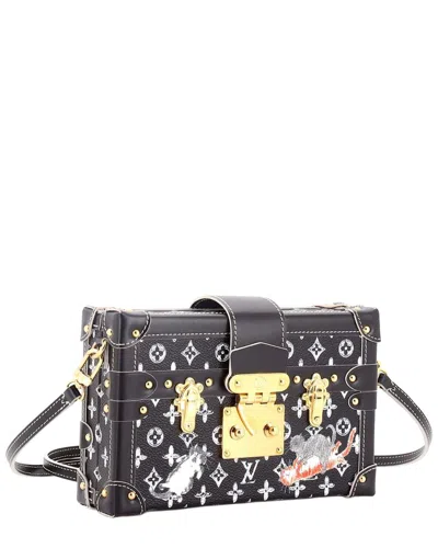 Pre-owned Louis Vuitton Black Limited Edition Grace Coddington Catogram Canvas Petite  Malle (authentic Pre-lo