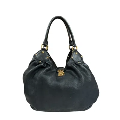 Pre-owned Louis Vuitton Black Mahina Leather Shoulder Bag ()