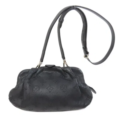 Pre-owned Louis Vuitton Black Mahina Leather Shoulder Bag ()