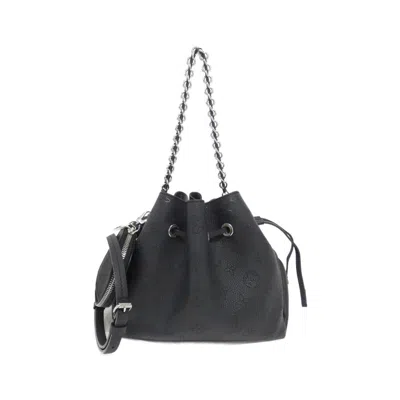 Pre-owned Louis Vuitton Black Mahina Leather Shoulder Bag ()