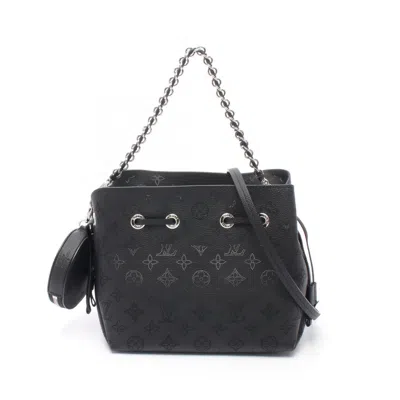 Pre-owned Louis Vuitton Black Mahina Leather Shoulder Bag ()