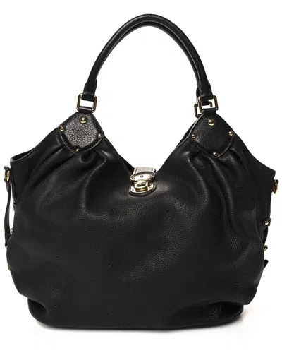 Pre-owned Louis Vuitton Black Mahina Leather Xs Bronze (authentic Pre-loved)